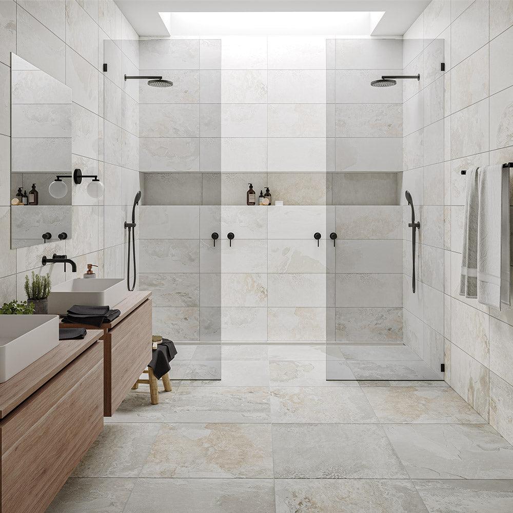 Casablanca Blanco 600x600mm Matte Porcelain Floor Tile - Perfect for Bathroom, Kitchen & Living Room Flooring
