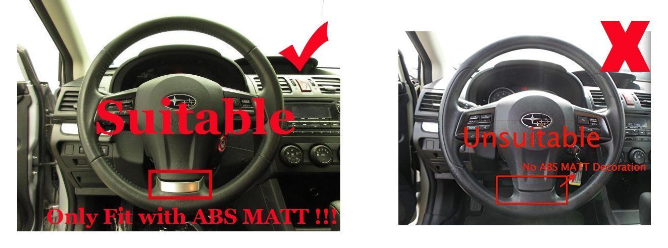 Premium Genuine Leather Steering Wheel Cover for Subaru Forester 2014-2016, XV Crosstrek 2013-2015, Legacy 2012-2014, Impreza 2012-2015, Outback 2012-2014 - Custom Fit, Anti-Slip Grip, Comfortable Driving Experience for Long Trips & Daily Commutes