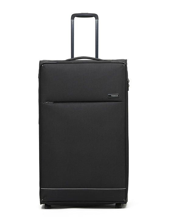 Tosca Two Wheel Air5055 79cm Lightweight Large Suitcase - Black | Perfect for Travel, Business Trips & Vacations