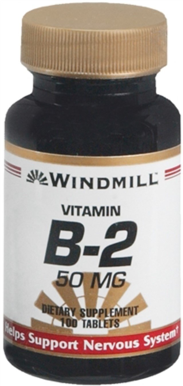Vitamin B-2 50mg Riboflavin Supplement - 100 Tablets (12 Pack) - Supports Energy Metabolism & Skin Health for Active Lifestyles