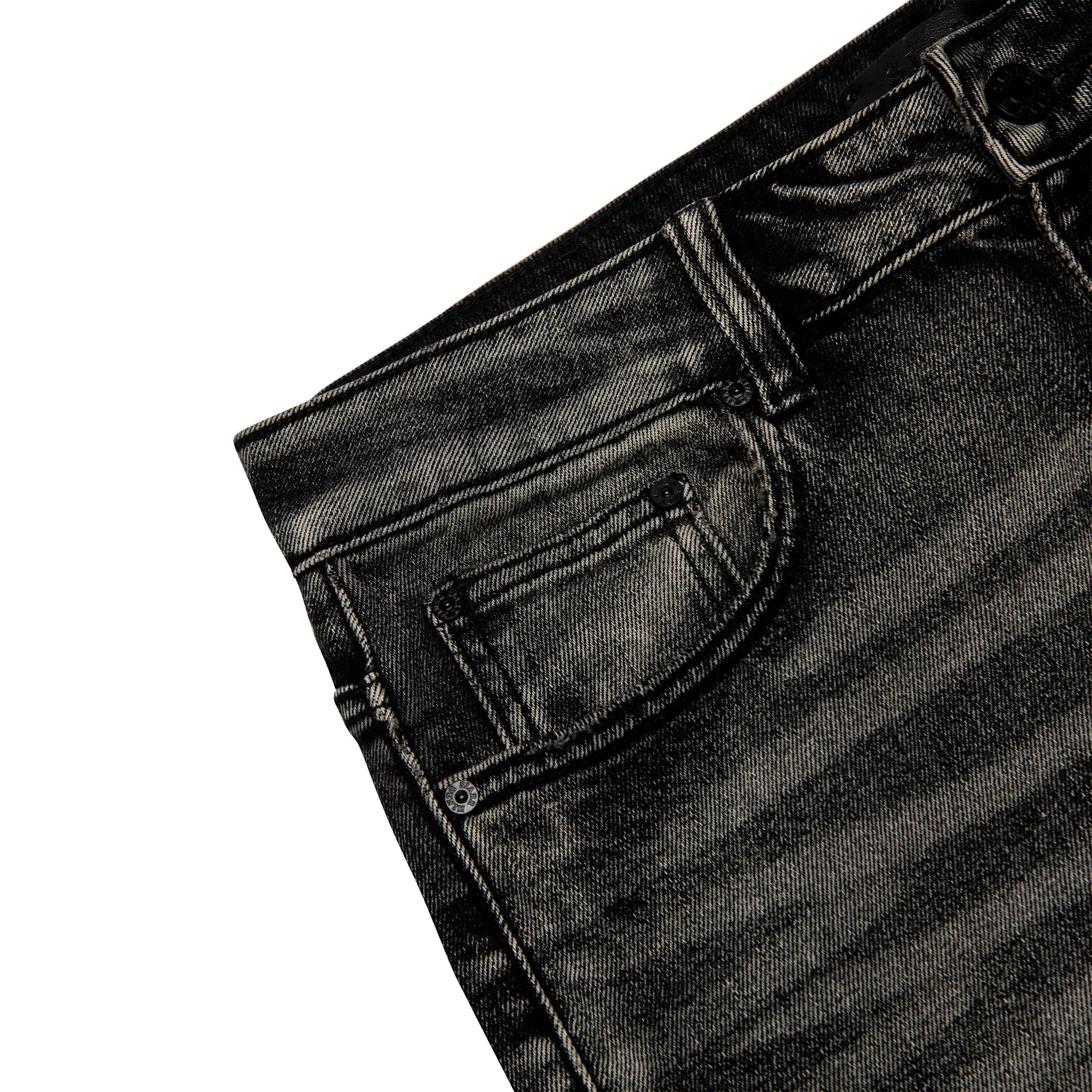 SIARR High Waist Flared Jeans for Women - Dark Grey Distressed Denim Pants, Comfortable Stretch Bootcut Jeans for Casual Wear & Night Out