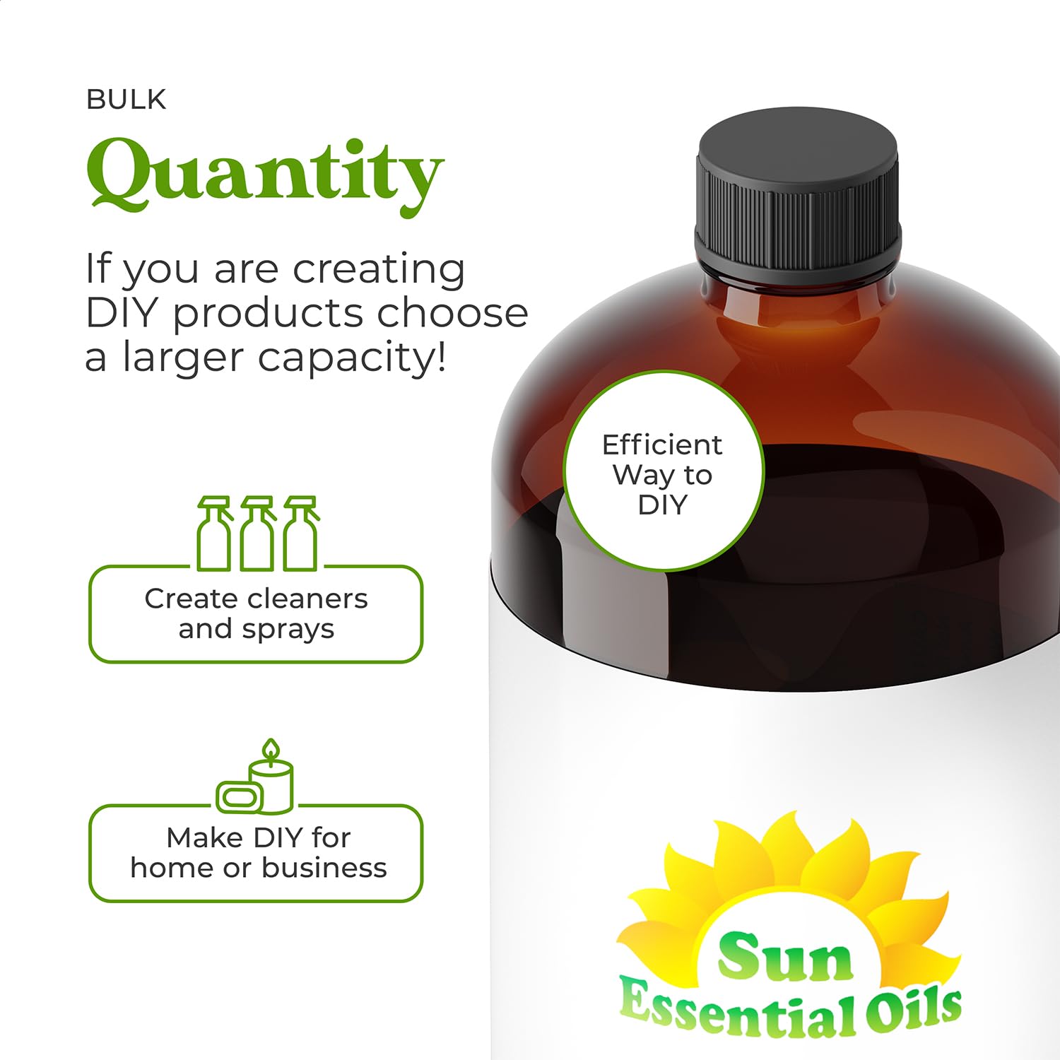 Sun Essential Oils Peppermint 4oz Bottle - 100% Pure Therapeutic Grade Peppermint Essential Oil for Diffusers, Humidifiers, Aromatherapy, Massage & Skin Care | Perfect for Relaxation, Stress Relief & Home Fragrance