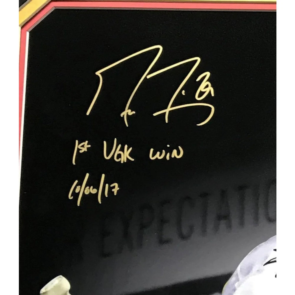 Marc Andre Fleury & James Neal Autographed Vegas Golden Knights 16x20 Framed Photo with COA - Perfect for Hockey Fans, Sports Memorabilia Collectors & Vegas Knights Enthusiasts