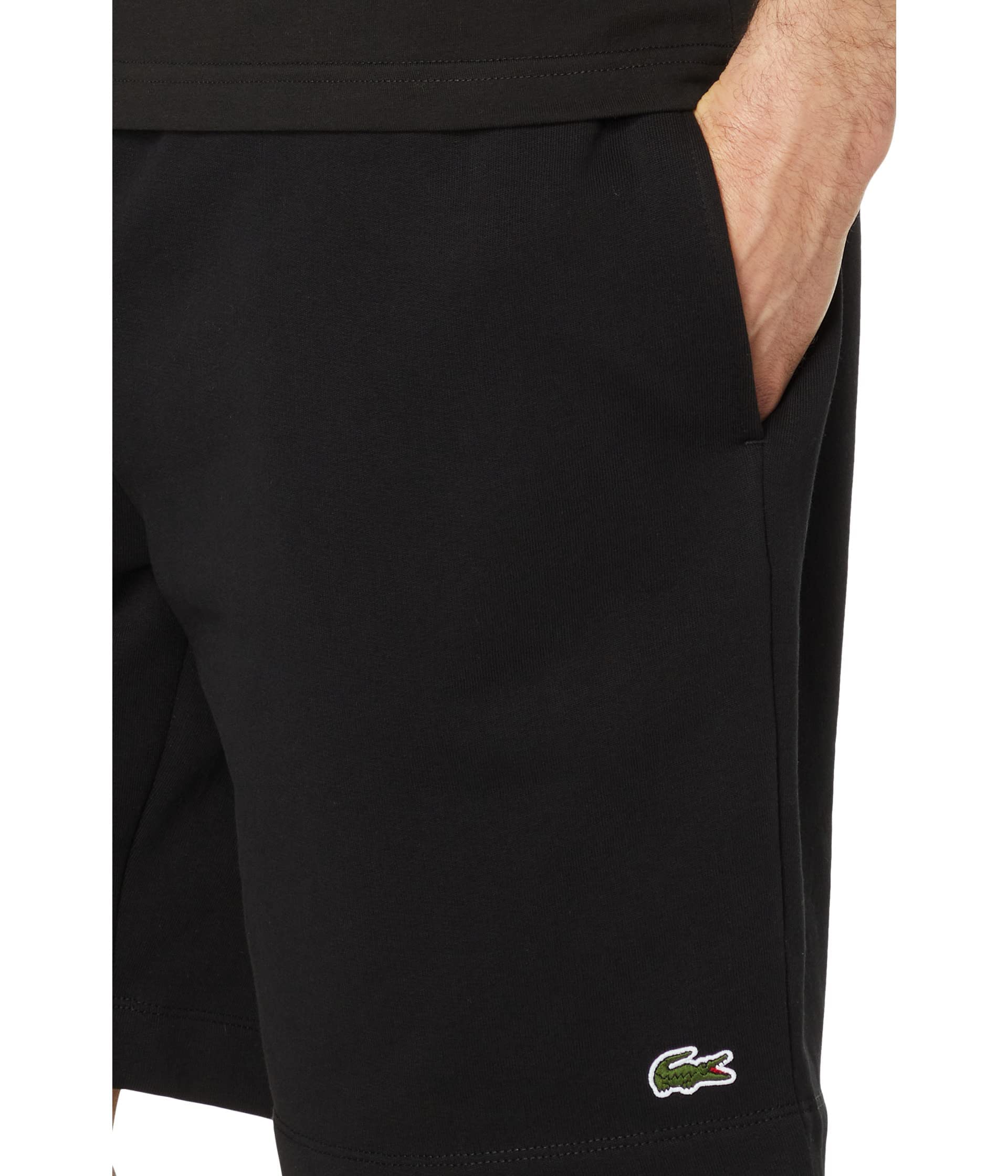 Lacoste Men's Organic Brushed Cotton Fleece Shorts - Comfortable Casual Wear for Summer & Lounge | Perfect for Gym, Beach, and Everyday Outfits
