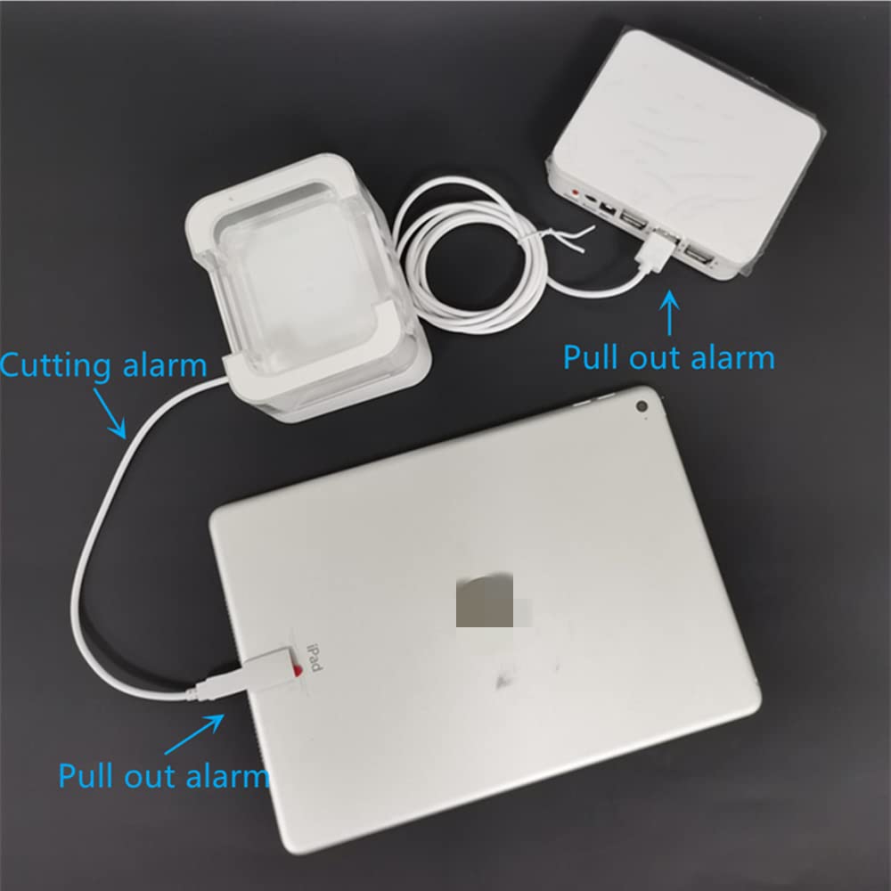4-Port Tablet Display Anti-Theft Charging Station with US Plug - Secure Charging Solution for Retail Stores, Schools & Libraries (Compatible with Apple Devices)
