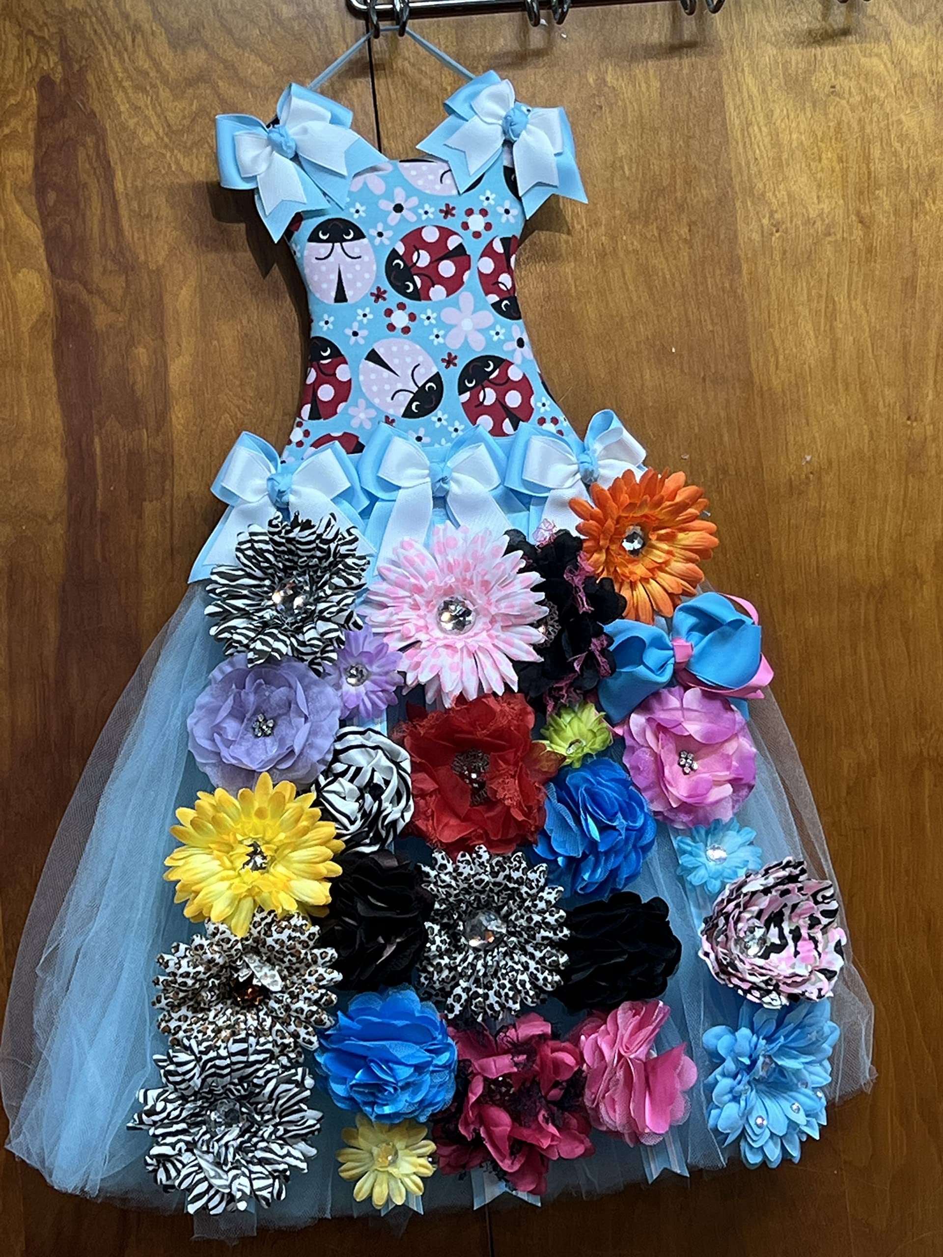 Personalized Tutu Hair Bow Holder with Ladybug Design - Perfect for Girls' Room Decor, Birthday Gifts & Hair Accessory Storage