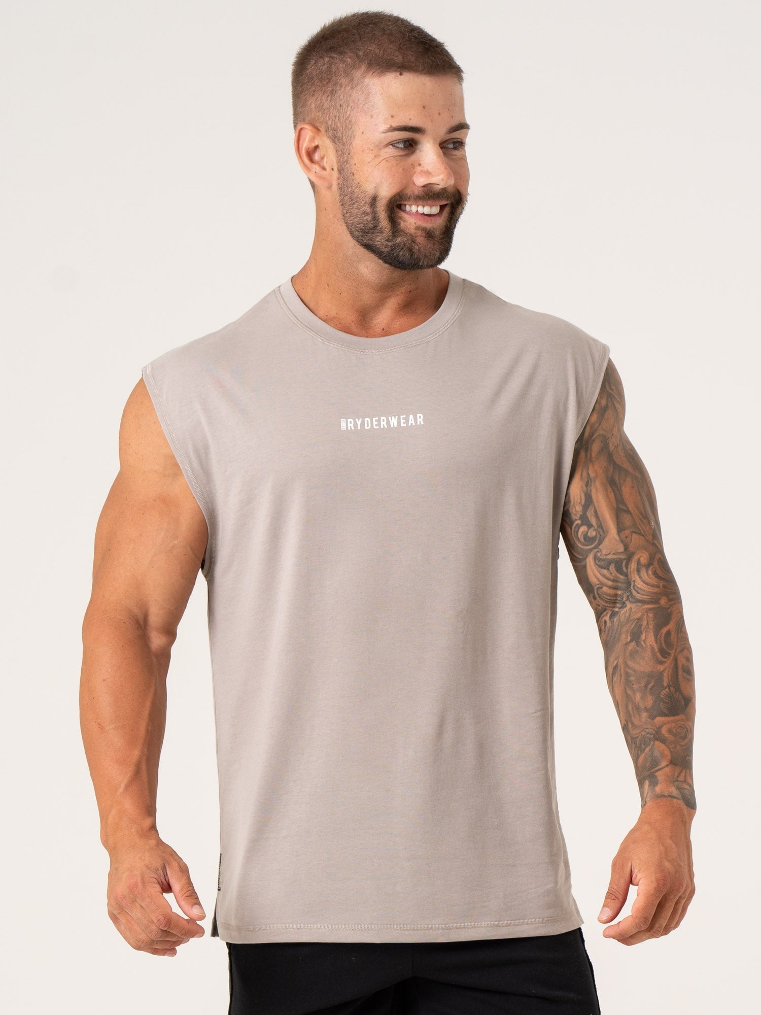 Pursuit Muscle Tank Top for Women - Comfortable & Stylish Taupe Workout Shirt - Perfect for Gym, Yoga & Running
