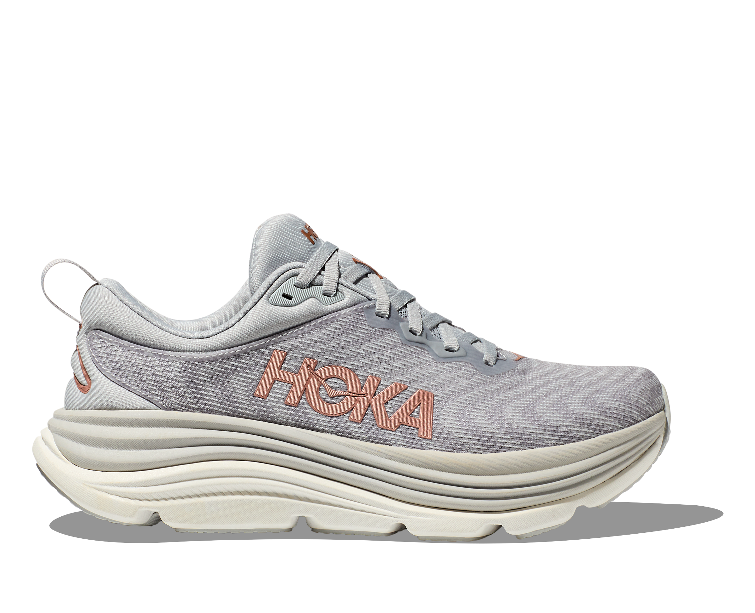 Women's HOKA Gaviota 5 Running Shoes - Harbor Mist/Rose Gold - Stability & Cushion for Road Running, Walking & Everyday Comfort