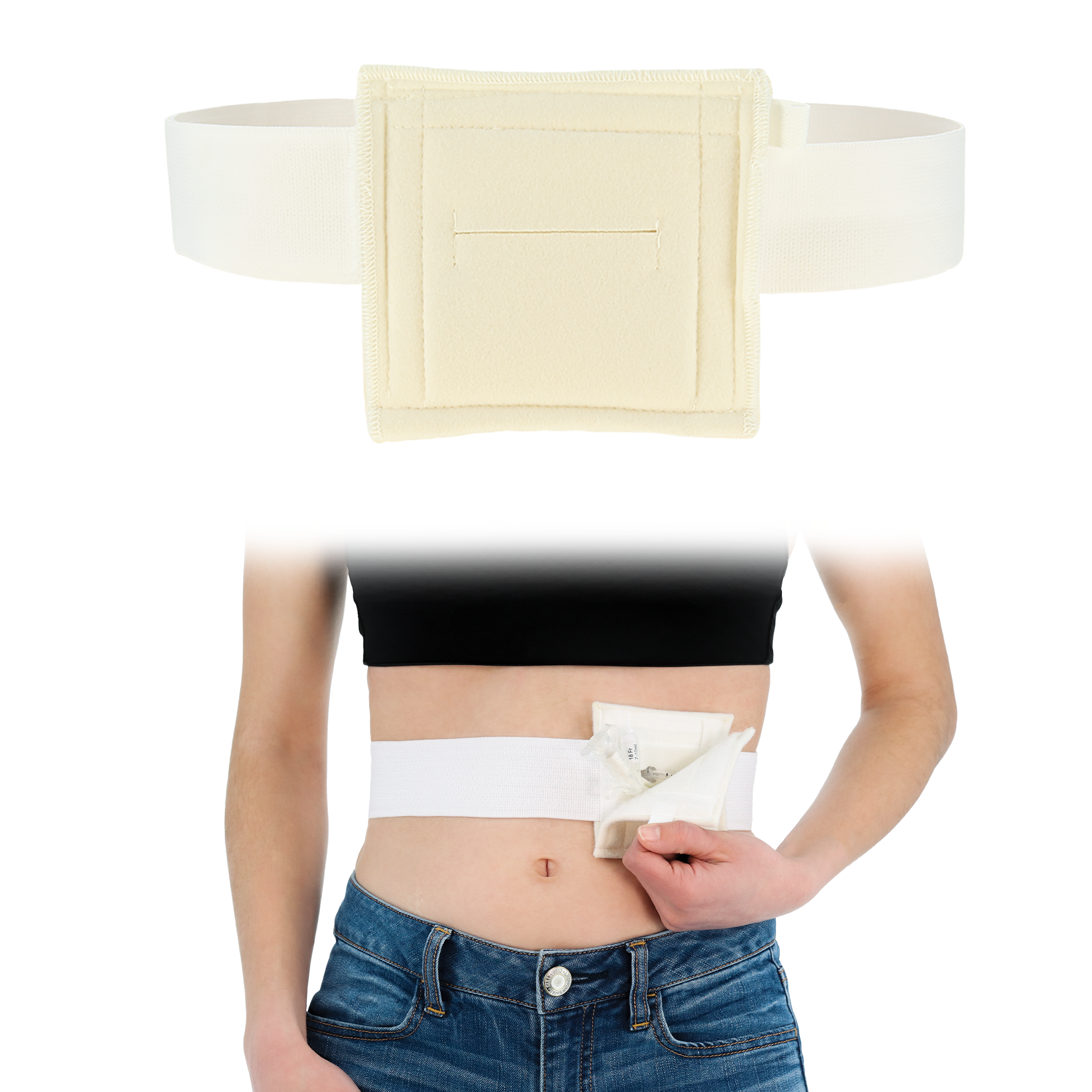 NelMed G Tube Holder - Secure and Comfortable Gastrostomy Tube Stabilizer for Adults & Kids - Perfect for Daily Use, Travel, and Active Lifestyles