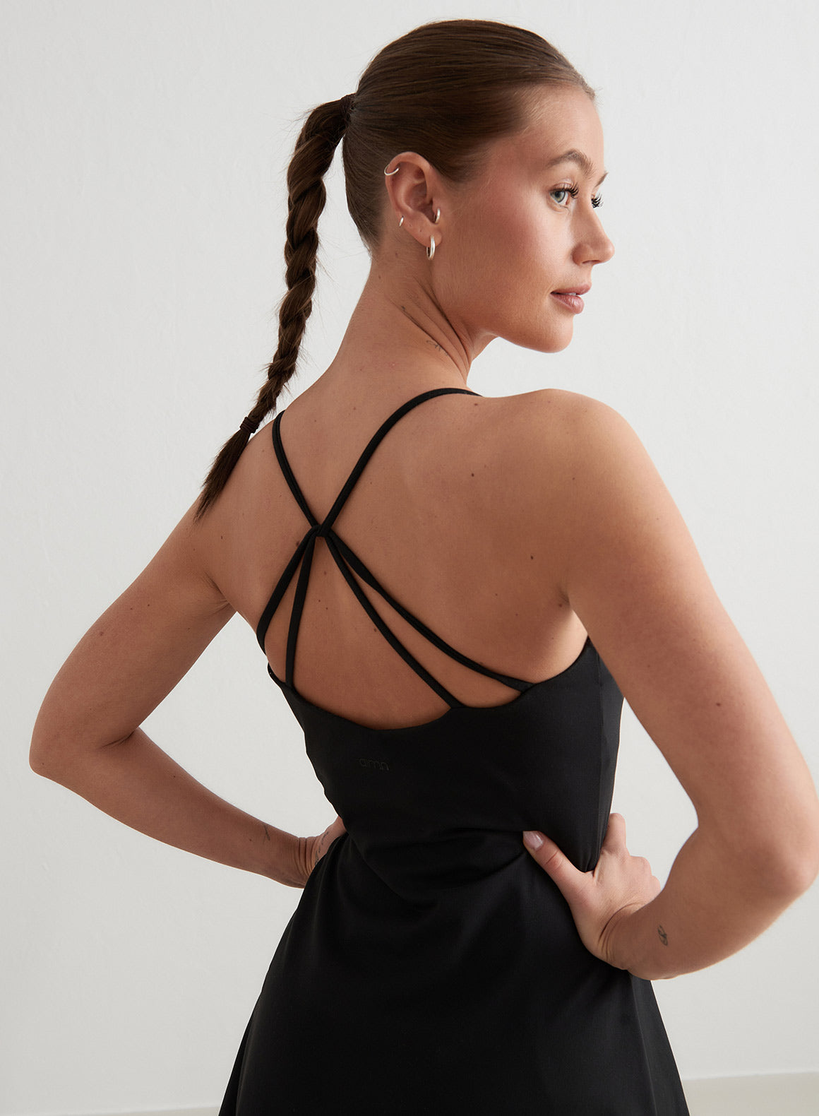Black Sense Strap Dress for Women - Elegant Sleeveless Bodycon Mini Dress for Night Out, Party, or Date Night