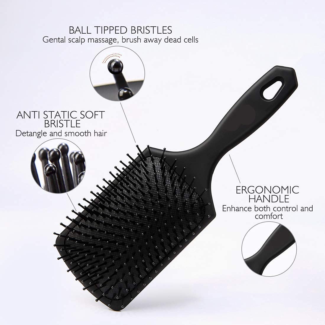 10-Piece Professional Hair Comb Set - Plastic Styling Combs Kit with Rat Tail, Wide Tooth, Detangling Combs & Hair Paddle Brush - Unisex Barber Tools for All Hair Types - Perfect for Salon, Home Styling & Travel