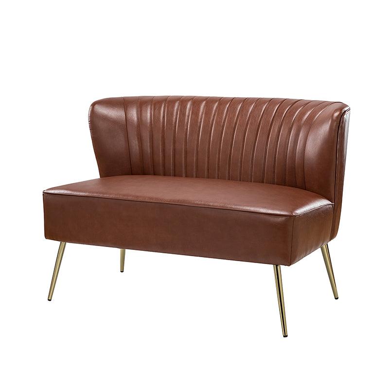 Agnes Vegan Leather Loveseat - Eco-Friendly Faux Leather Sofa for Small Spaces | Perfect for Apartments, Living Rooms & Home Offices
