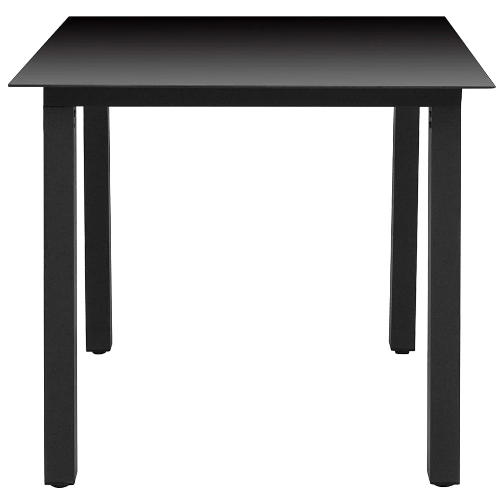 3-Piece Black Garden Dining Set - Patio Collapsible Table & Chairs for Backyard, Porch, Balcony | Fast Shipping | Perfect for Outdoor Dining, Poolside Relaxation & Garden Parties
