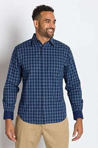 Ably Thomas Men's Long Sleeve Cotton Shirt - Water, Stain & Odor Resistant | Perfect for Work, Travel & Outdoor Activities
