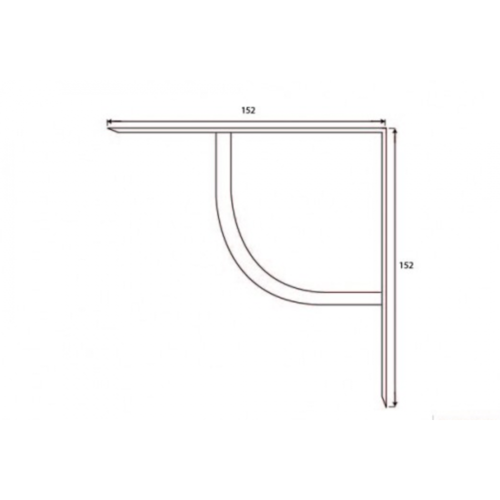 Natural Iron Plain Shelf Bracket - Heavy Duty Decorative Wall Mounted Brackets for Floating Shelves | Perfect for Home, Office & Kitchen Organization