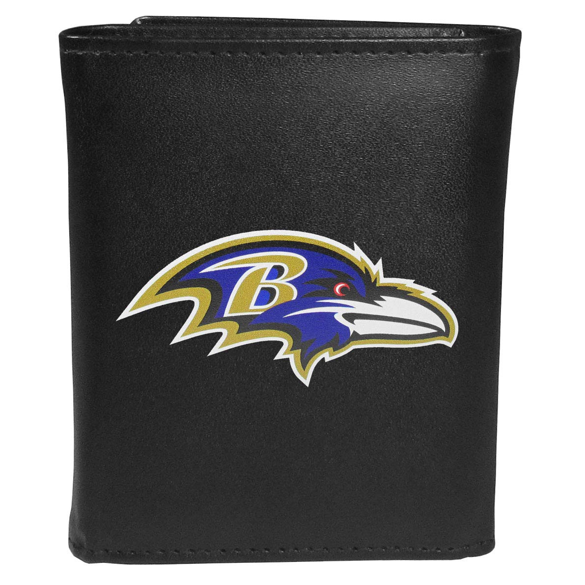 Premium Siskiyou Leather Tri-Fold Wallet with Large Logo - RFID Blocking, Multiple Card Slots & ID Window - Perfect for Men's Everyday Carry, Business & Travel Essentials