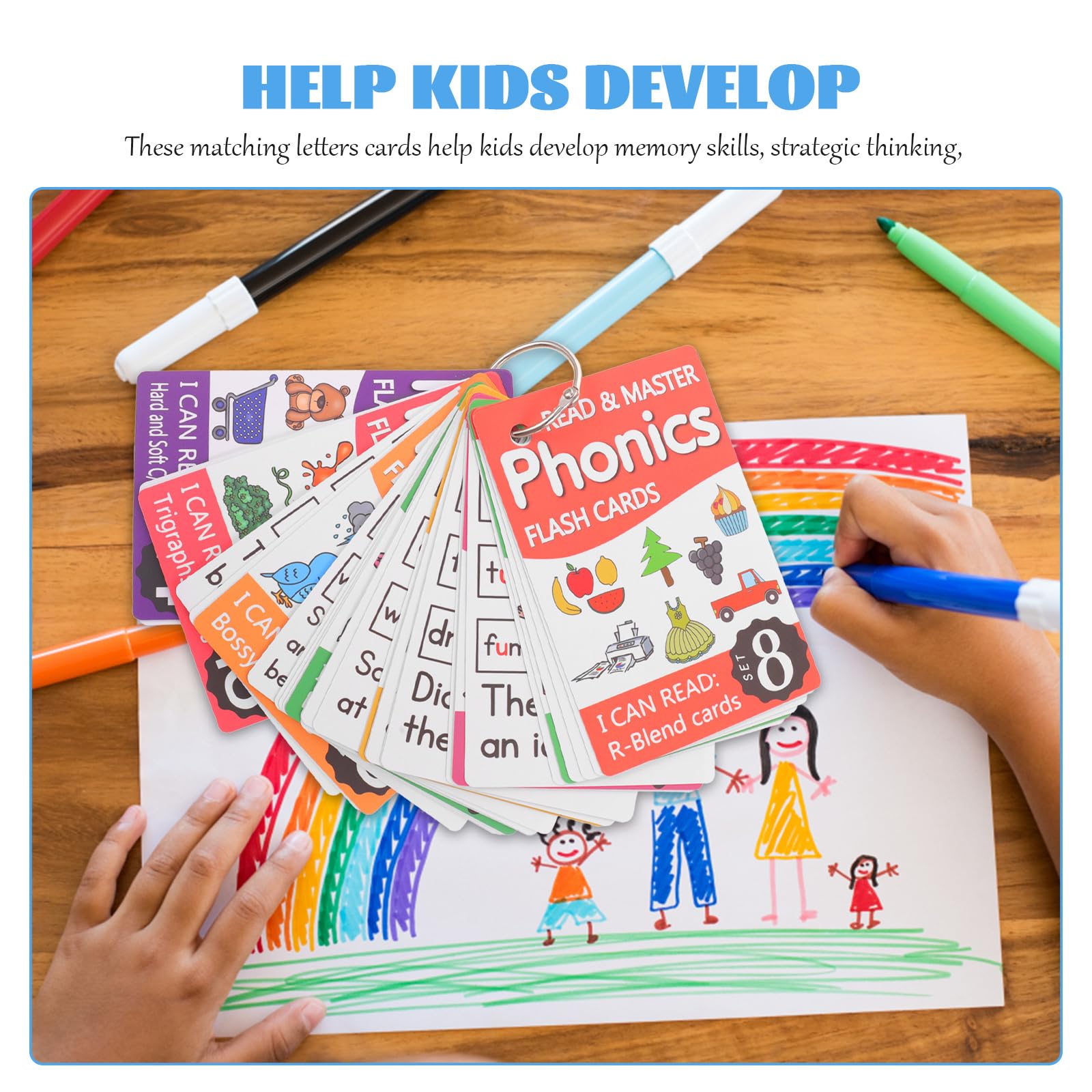 Kids Spelling Flash Cards Set - Early Learning Alphabet Matching Game for Preschool & Kindergarten - Perfect for Homeschooling, Classroom Activities & Fun Family Learning Time