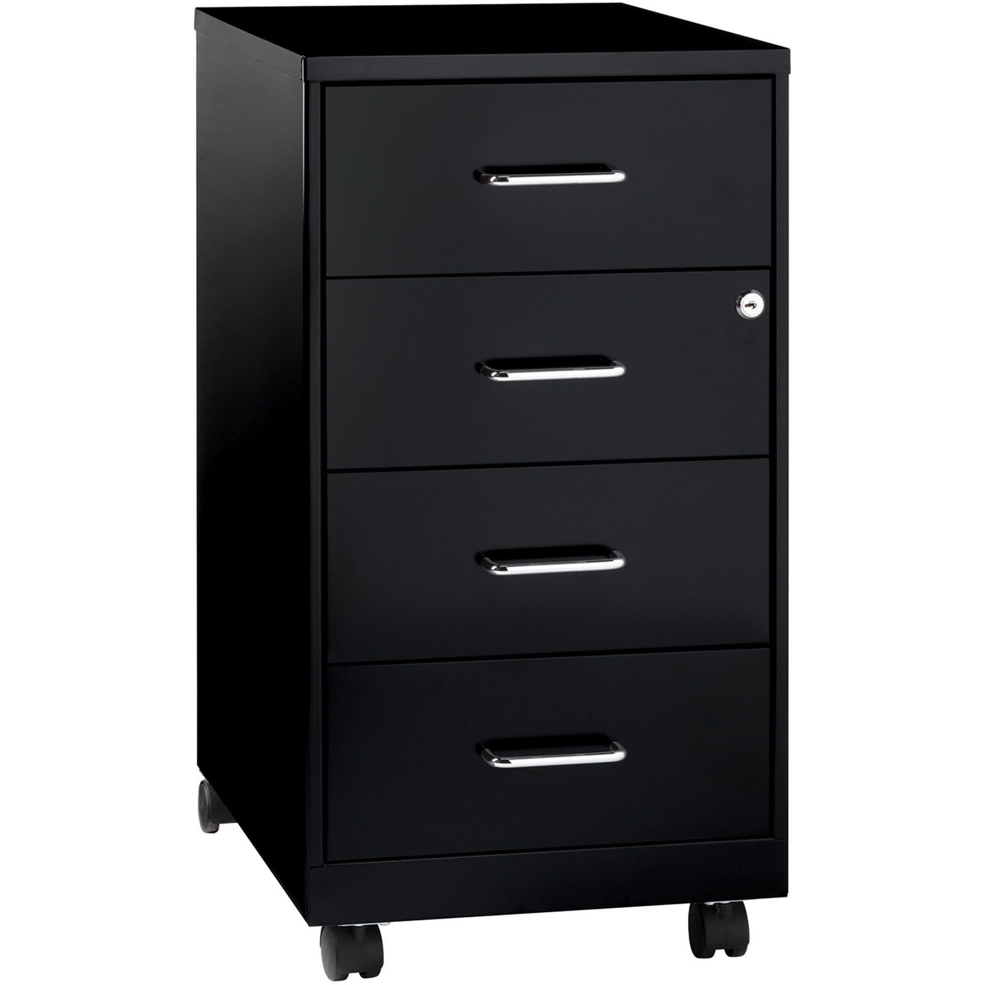 LYS 26.5-Inch Mobile Storage Cabinet with 4 Drawers - Rolling File Organizer for Office, Classroom, or Home Organization