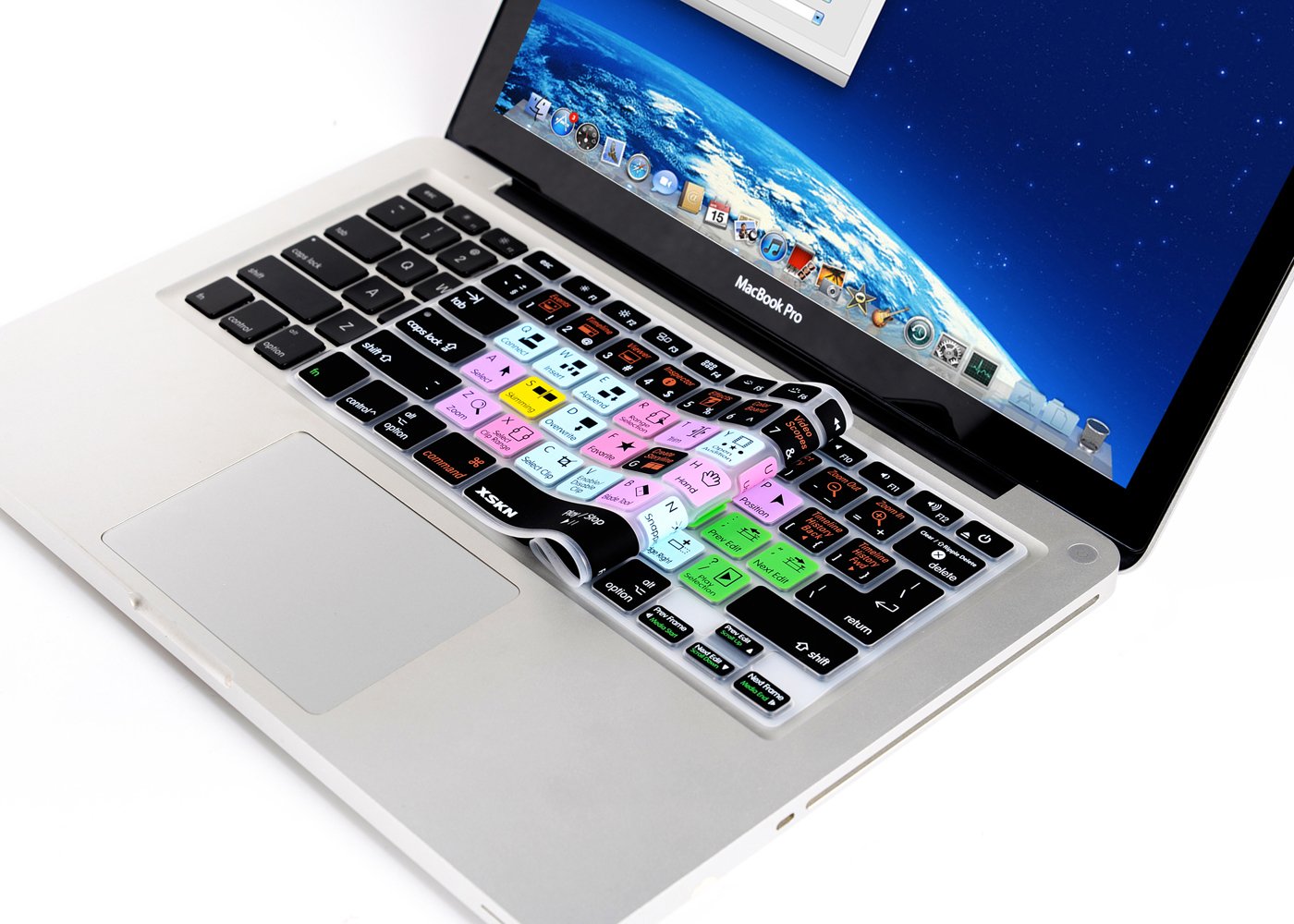 Silicone Keyboard Cover for MacBook Pro 13 15 17 Inch - Compatible with Final Cut Pro X (US/EU ISO Layout) | Protective Skin for Editing Workstations & Creative Professionals