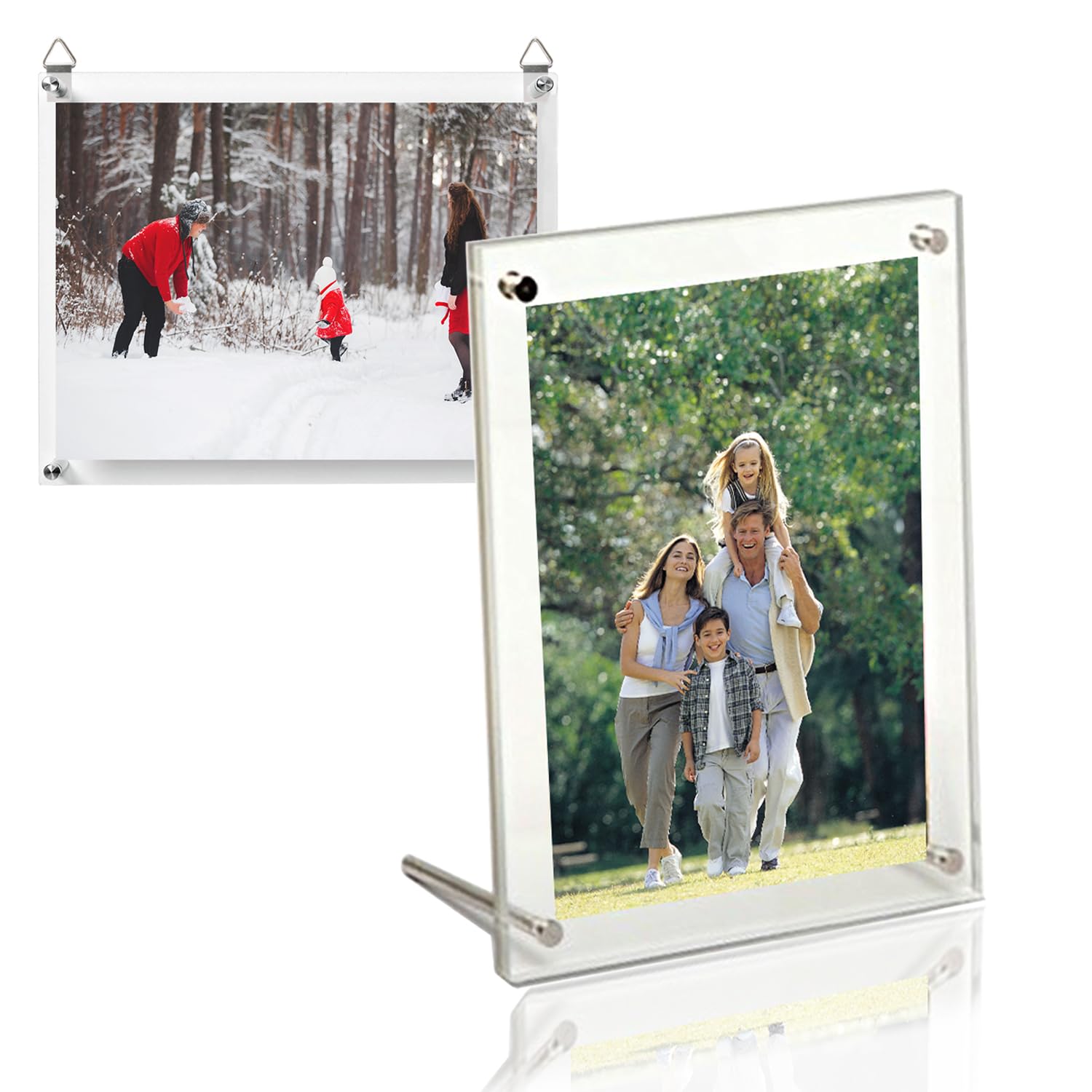 6x8 Inch Acrylic Photo Frame - Wall Mount or Tabletop Display for Pictures, Certificates & Documents - Perfect for Home, Office & Gift Giving
