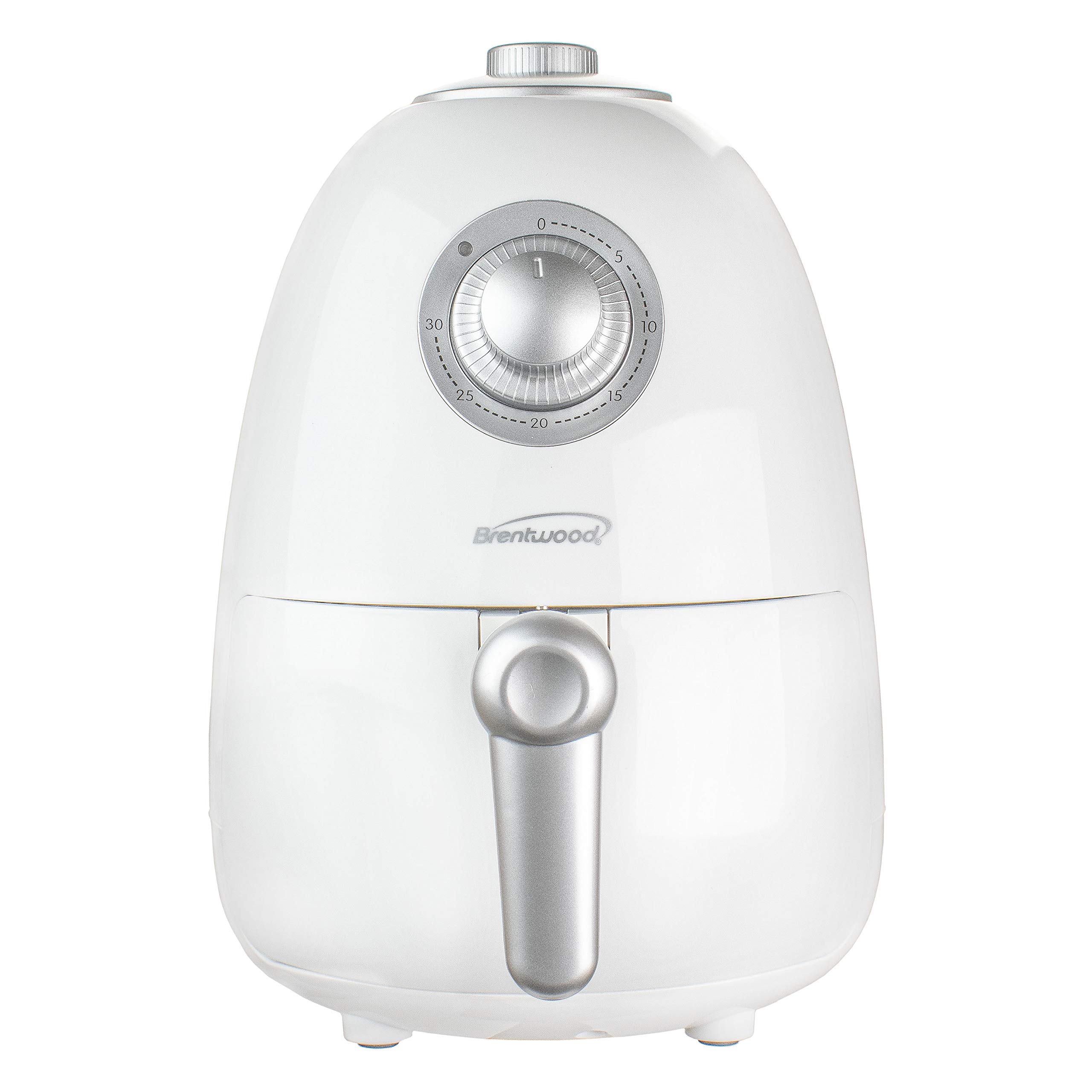 Brentwood Appliances AF200W 2-Quart Small Electric Air Fryer with Timer & Adjustable Temperature Control - White - Perfect for Healthy Cooking, Snacks & Small Family Meals