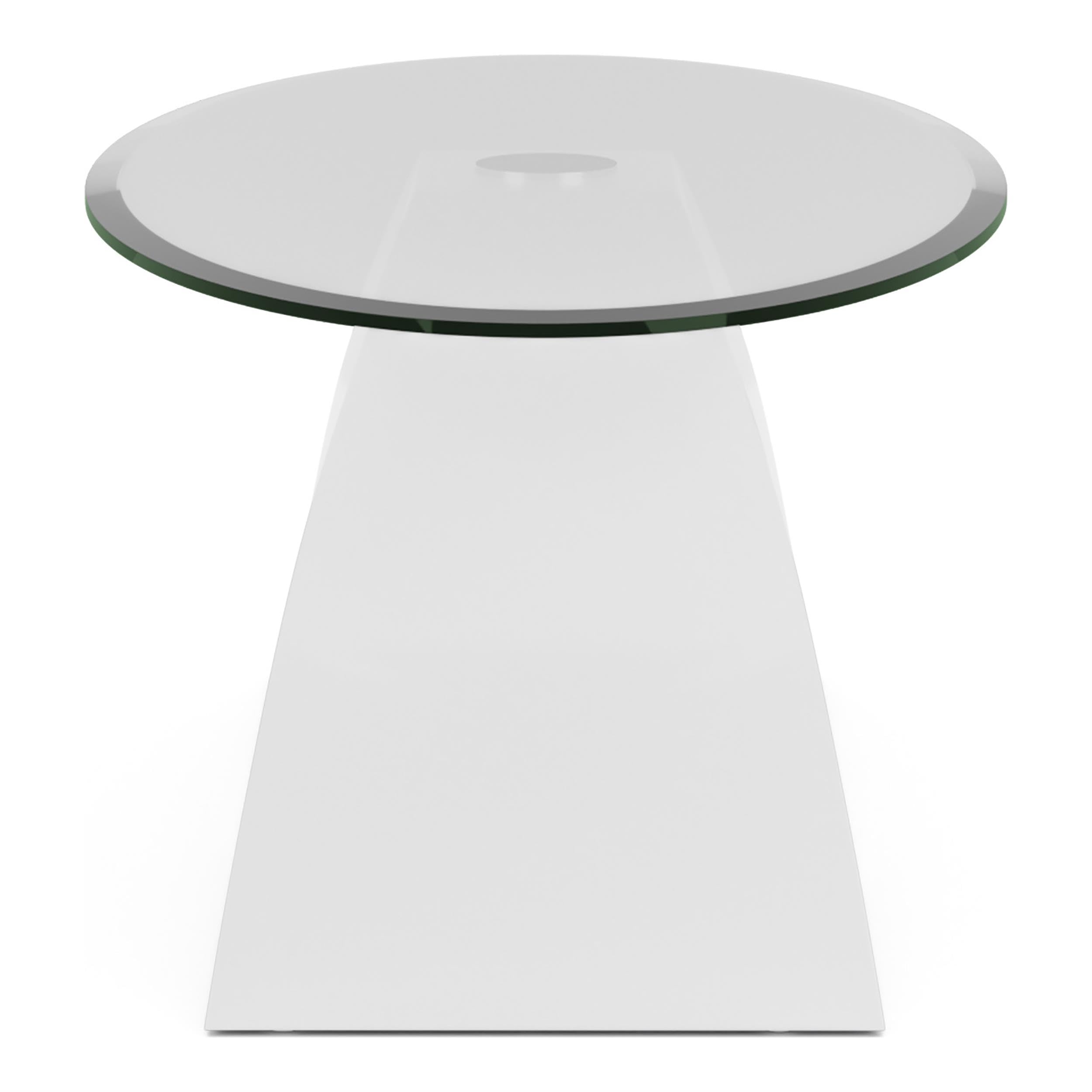 Furniture of America Pelletoni Modern White Glass Top Coffee Table - Perfect for Living Room, Lounge & Contemporary Home Decor