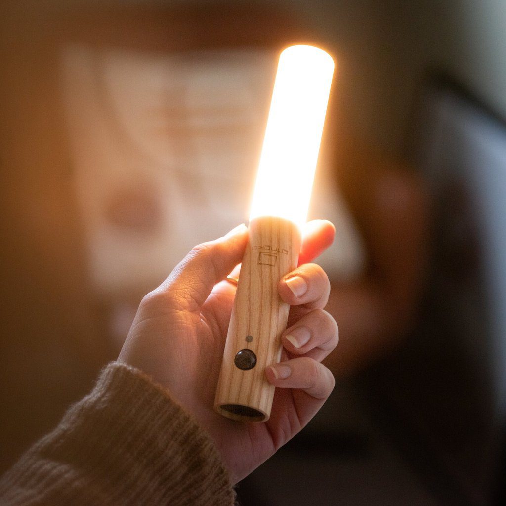 GINGKO Smart Baton Motion Sensor Light - Natural White Ash Wood LED Night Light for Hallway, Bedroom, Staircase & Closet