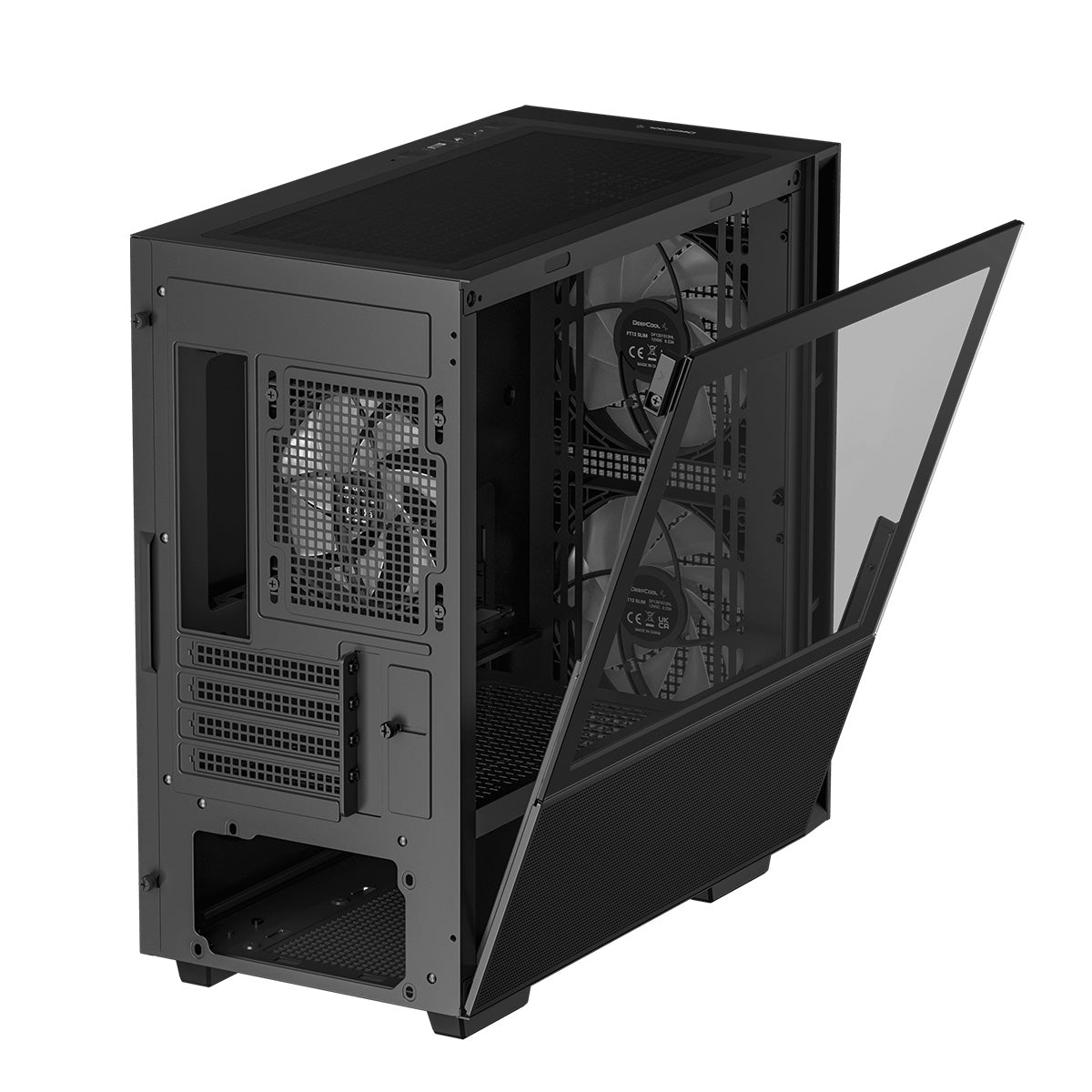 Deepcool CH360 ARGB Black Mini Tower PC Case - Compact Gaming PC Case with Tempered Glass & RGB Lighting for Home/Office Gaming Setup