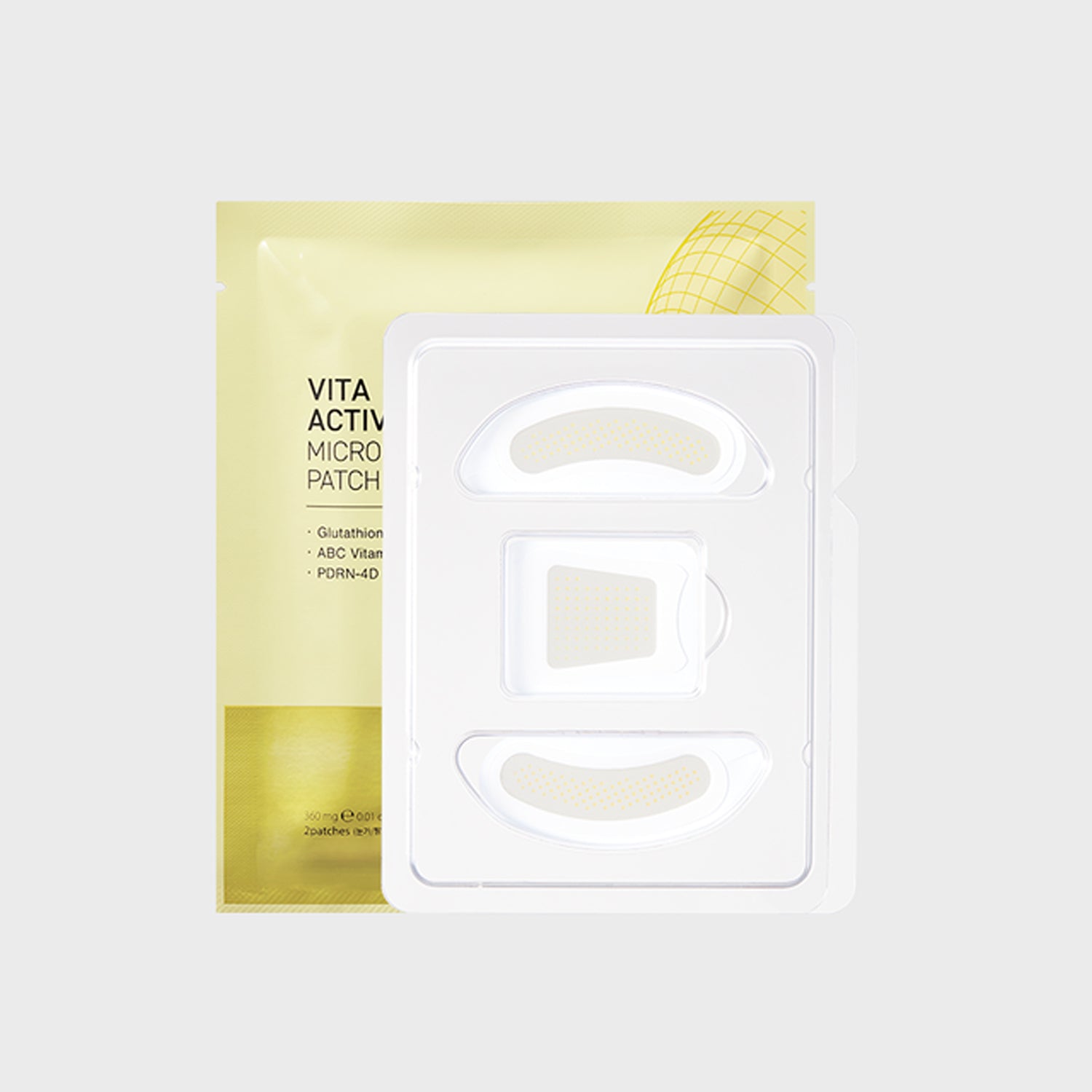 DERMAFIRM Vita Active Micro Crystal Patch Plus - 1ea / 1box (3ea) | Brightening & Hydrating Face Patches for Glowing Skin | Perfect for Night Care & Travel Skincare Routine
