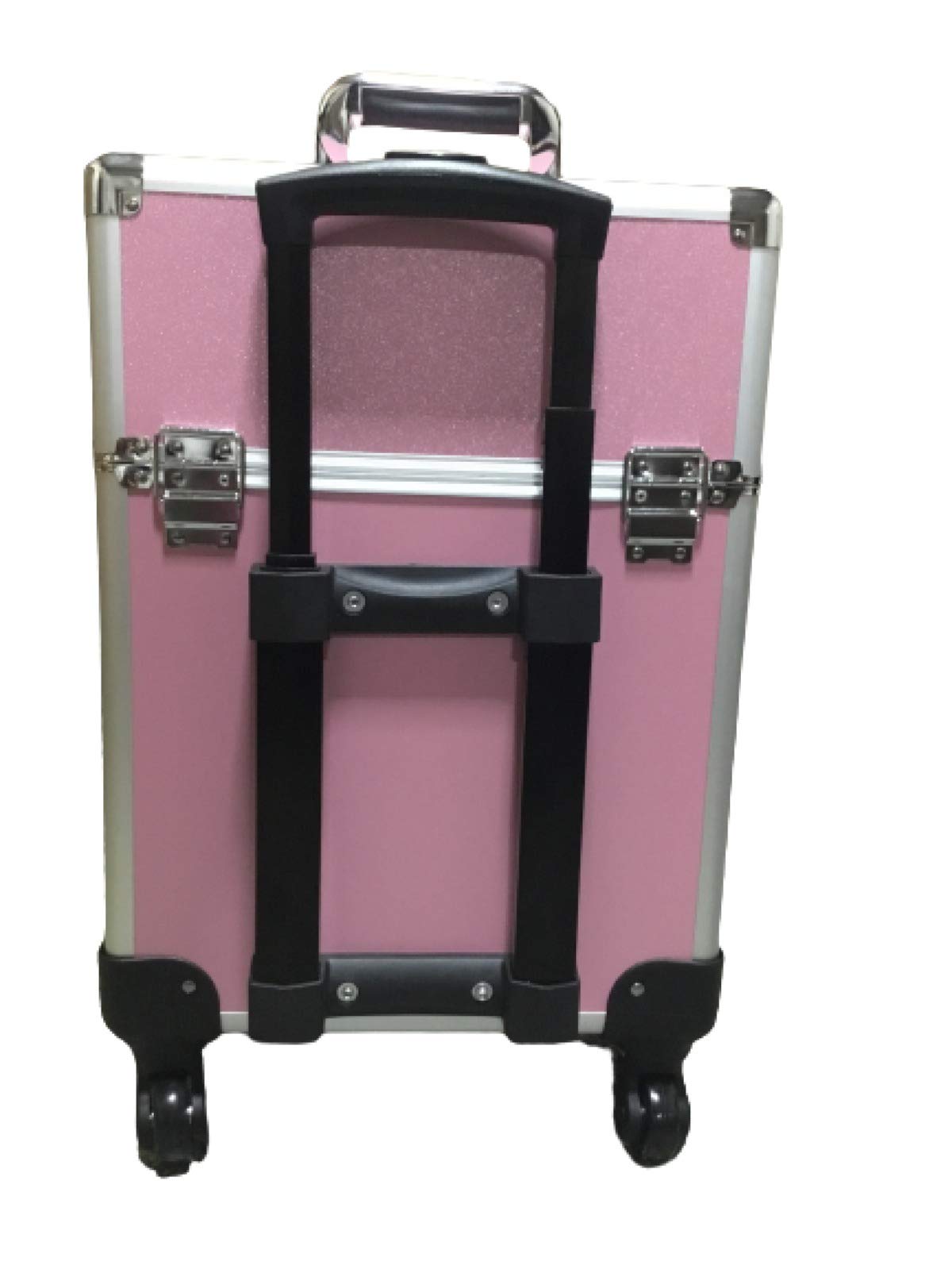 Professional Makeup Vanity Box with Trolley - Portable Cosmetic Organizer for Home & Travel - Perfect for Beauty Salons, Bridal Makeup Artists, and Mobile Stylists