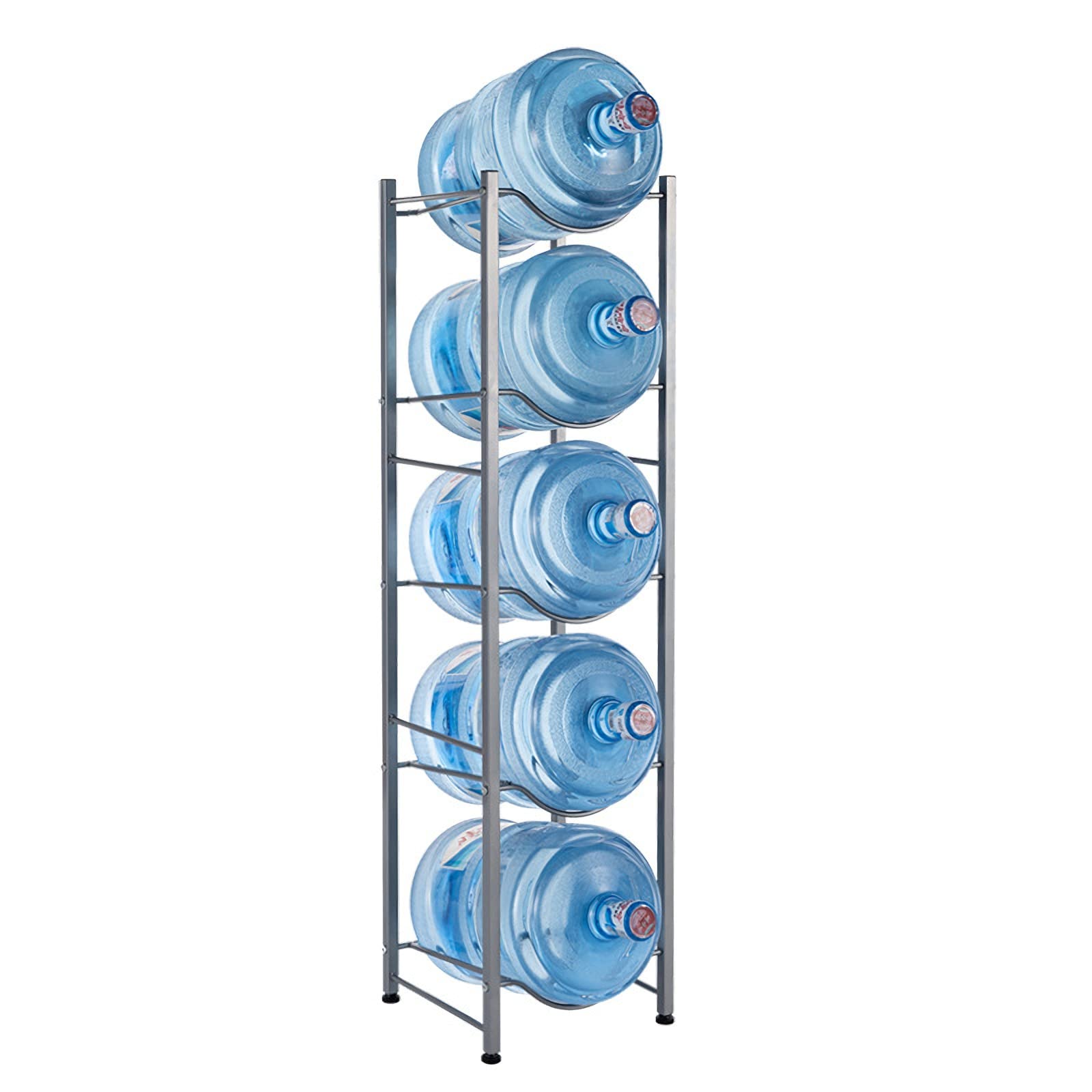 5-Tier Heavy Duty Water Bottle Rack for Home & Office Storage