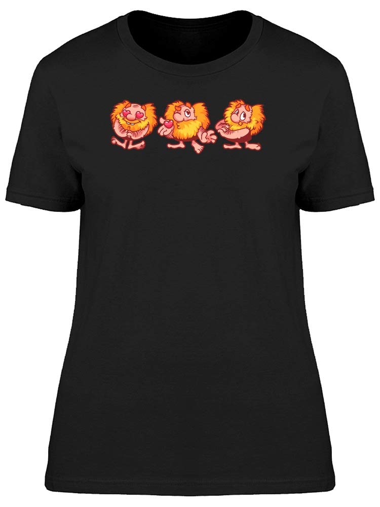 Three Ginger Dwarfs Graphic T-Shirt for Women - Soft Cotton Casual Tee - Perfect for Everyday Wear, Outings & Gifts
