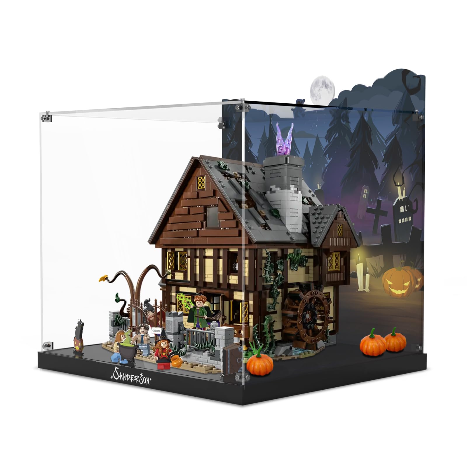 Acrylic Display Case for Lego 21341 Hocus Pocus: The Sanderson Sisters' Cottage - Dustproof Clear Protective Box (Lego Model Not Included) - Perfect for Showcasing & Protecting Collectible Lego Sets at Home or Office