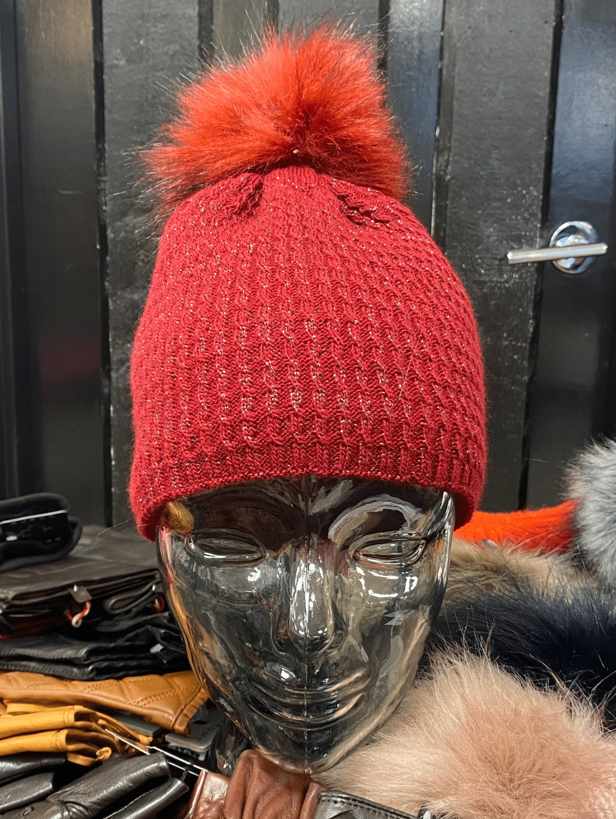 Cozy Knit Fleece Lined Pom Pom Winter Beanie Hat for Women - Warm Soft Cuffed Knit Hat for Cold Weather, Outdoor Activities & Fashion Accessories