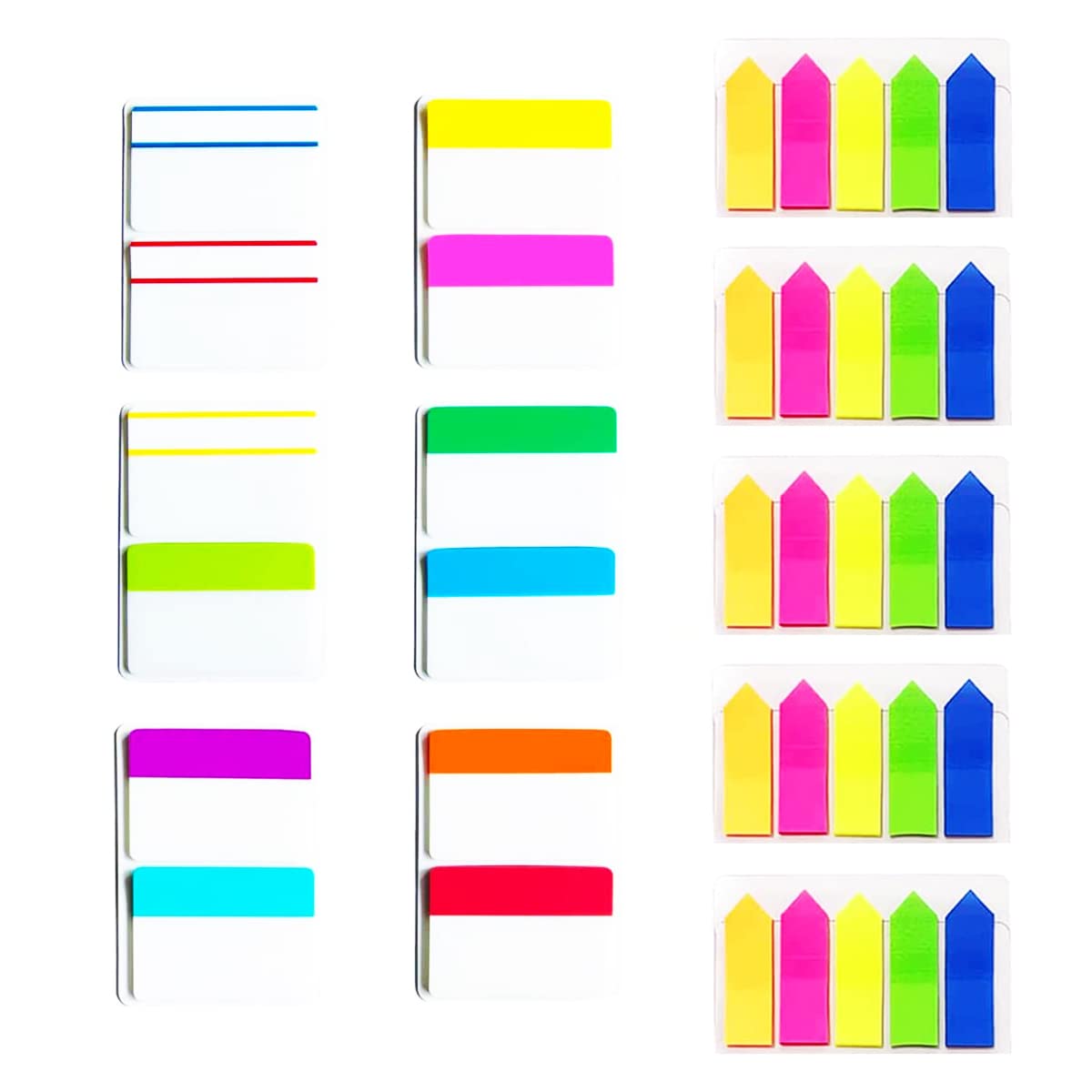 Colorful Sticky Tabs - 740 Page Markers in 10 Sets | Post-it Flags & Index Notes for Books, Office, School | LRZCGB Page Markers for Organizing Documents, Notebooks & Planners