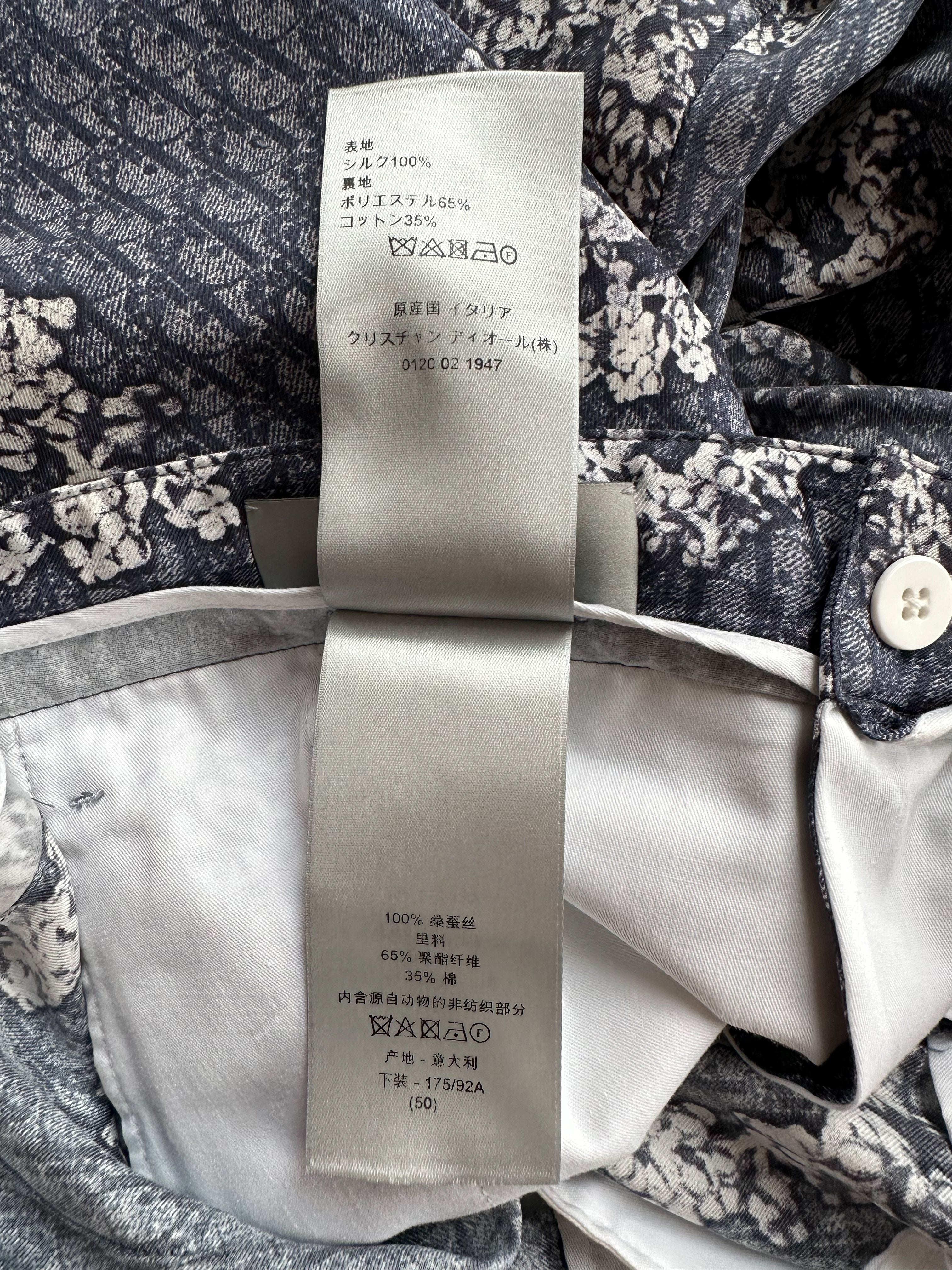 Dior Denim Tears Navy & White Oblique Silk Shorts for Men - Luxury Designer Casual Shorts - Perfect for Summer Outfits, Beach Vacations & Streetwear Fashion