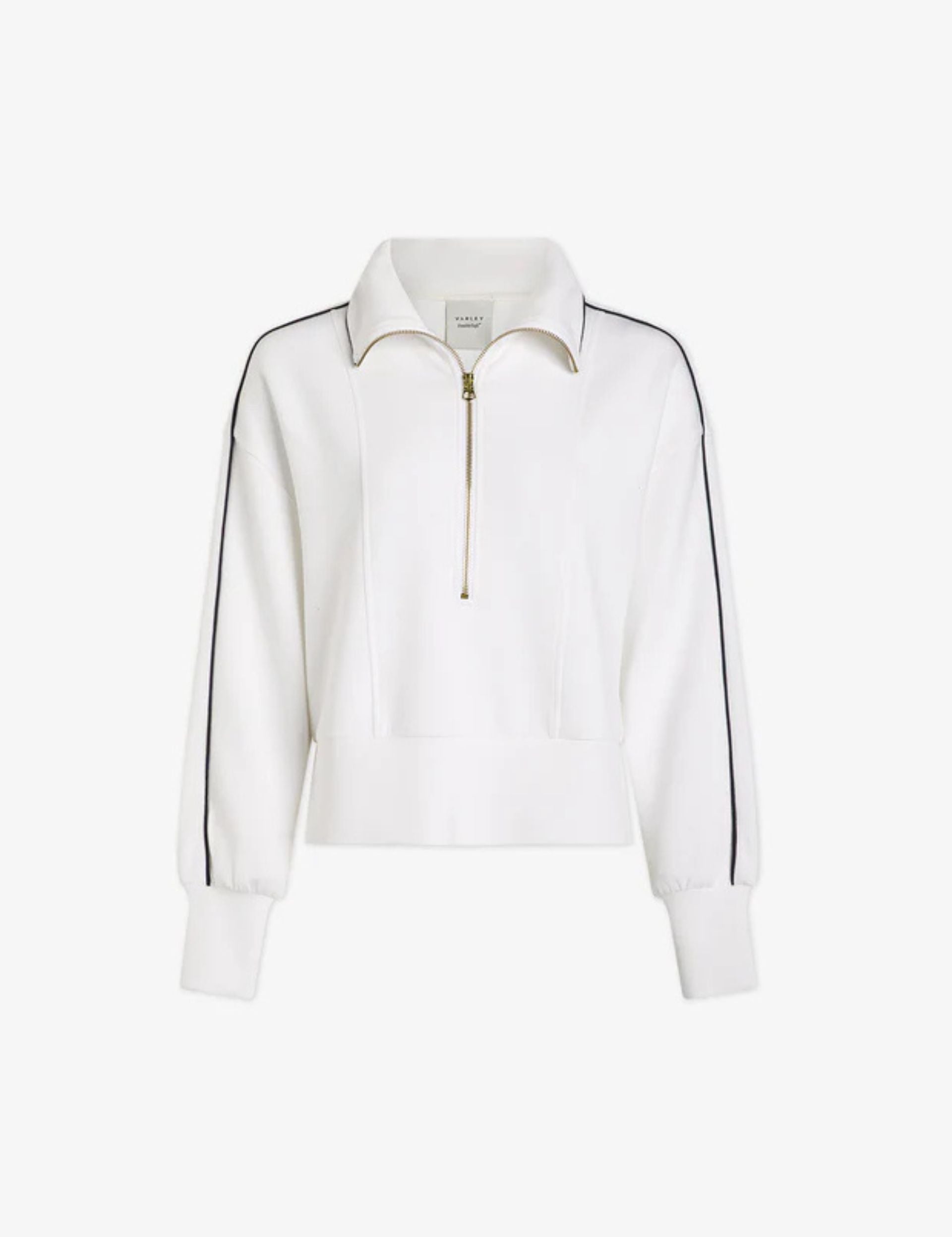 Davenport Half Zip Sweatshirt for Men - Soft Cotton Pullover with Kangaroo Pocket - White Casual Wear for Gym, Running & Outdoor Activities