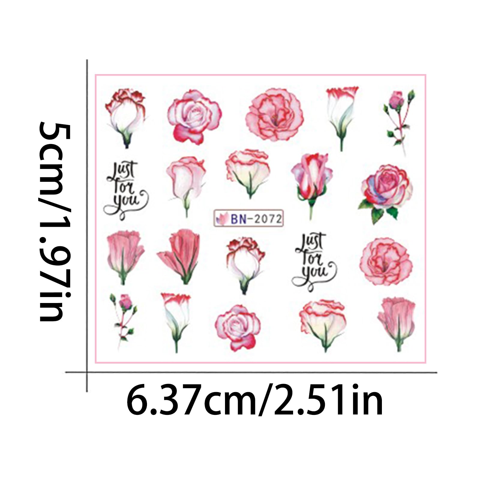 12 Sheets Holographic Flower Water Transfer Nail Decals - DIY Nail Art Stickers with Blooming Flowers & Colorful Leaves - Pink Floral Manicure Designs for Women & Girls - Perfect for Parties, Weddings, and Special Occasions