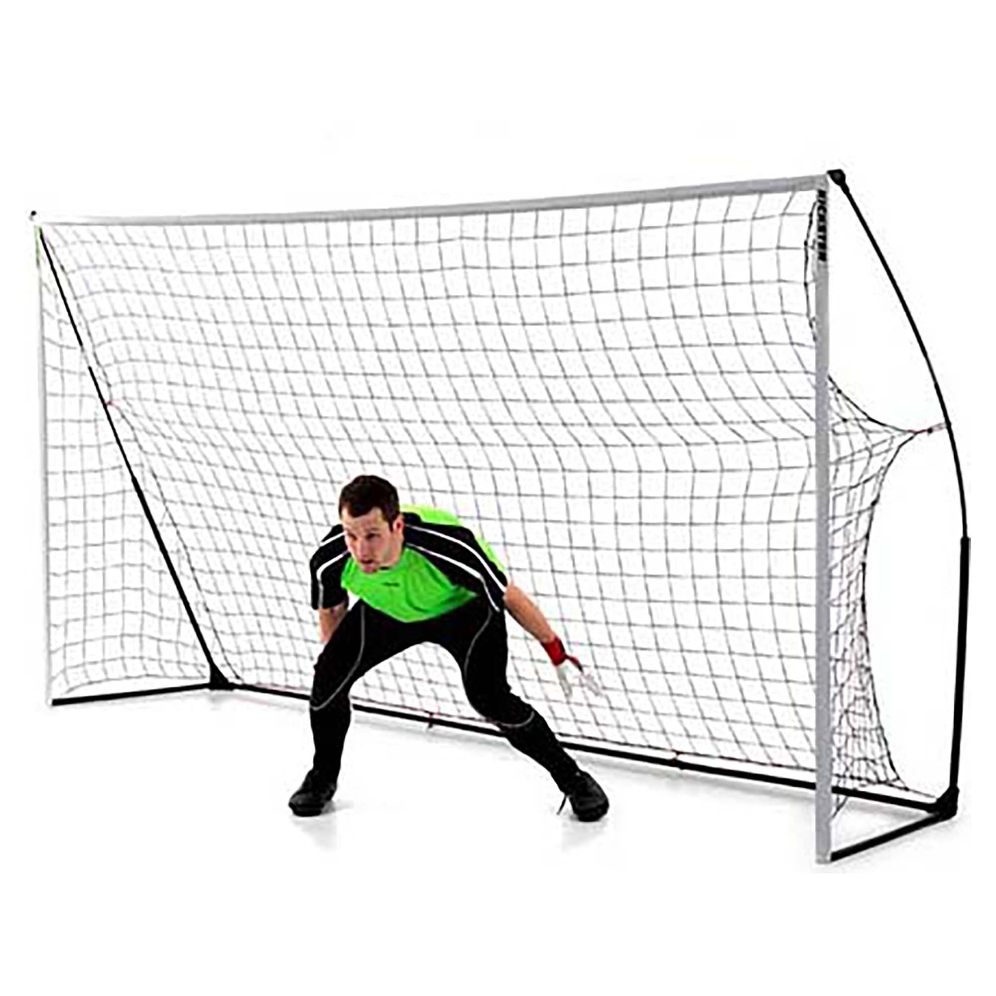 3m x 2m Quickplay Kickster Academy Soccer Goal - Portable Football Net for Youth Training, Backyard Practice & School Sports - Perfect for Kids, Teens & Soccer Enthusiasts