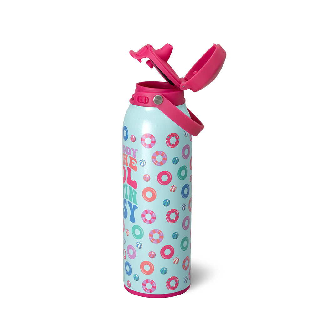 Errbody In The Pool EZ Fill Bottle 32oz - Large Insulated Water Bottle with Easy Fill Spout for Swimming, Beach & Outdoor Activities