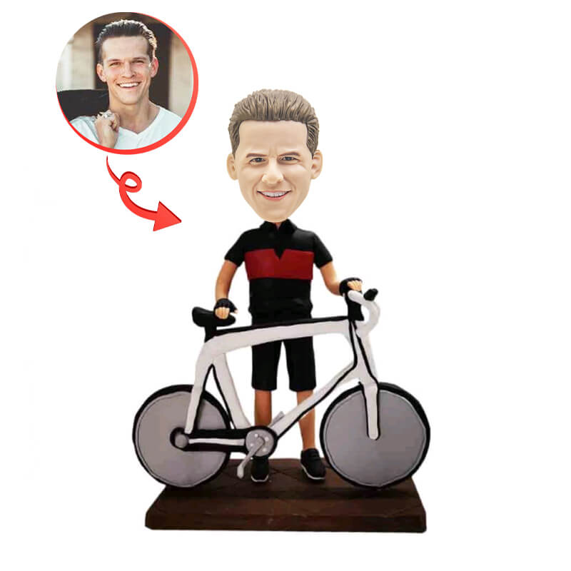 Custom Biker Bobblehead - Personalized Motorcycle Rider Figurine - Unique Gift for Bikers & Motorcycle Enthusiasts - Perfect for Birthdays, Anniversaries & Bike Shows