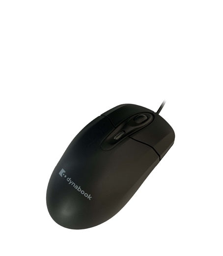 Dynabook U60 Wired USB Optical Mouse with Blue LED - Black | Ergonomic Computer Mouse for Office, Gaming & Home Use