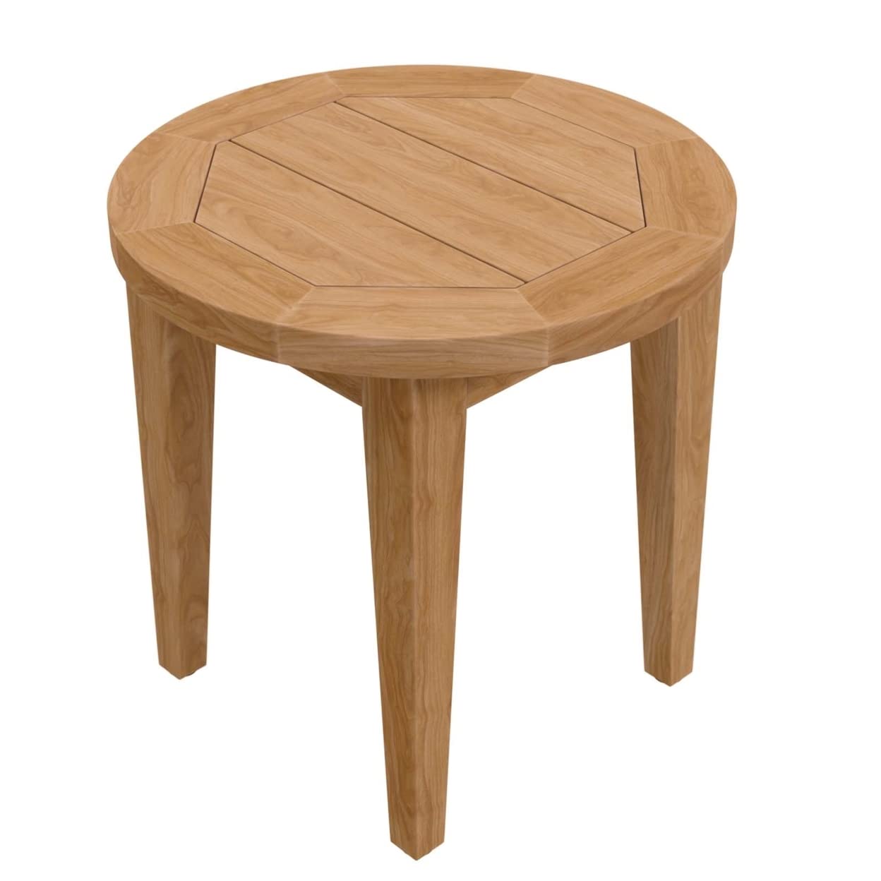 Modway Brisbane Teak Wood Side Table - Natural Finish Accent Table for Living Room, Bedroom, or Patio - Durable & Stylish End Table with Water-Resistant Teak Wood