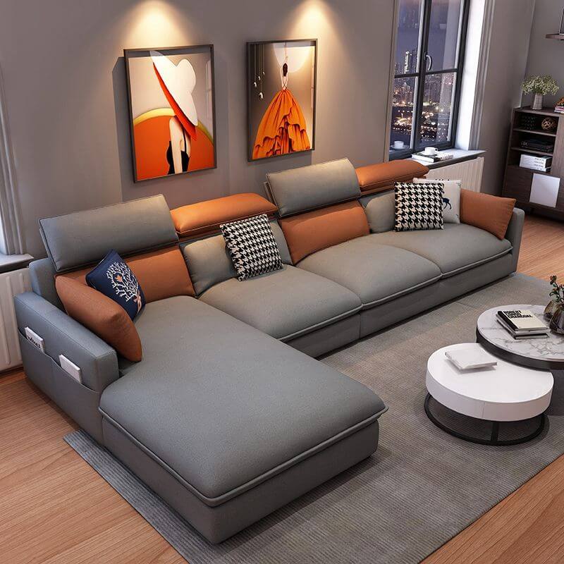 Light Gray/ Orange