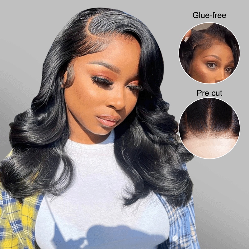 Eullair Body Wave Glueless Wig with Baby Hair - 9x6 Pre Cut Side Part Drawstring Wig for Women - Perfect for Daily Wear, Cosplay & Special Occasions