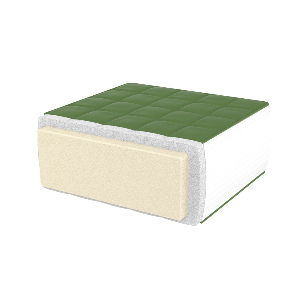 MAXYOYO 8-Inch Futon Mattress - Super Thick Square Floor Futon Mattress & Mattress Topper Pad in Green | Perfect for Guest Beds, Dorm Rooms, and Floor Sleeping