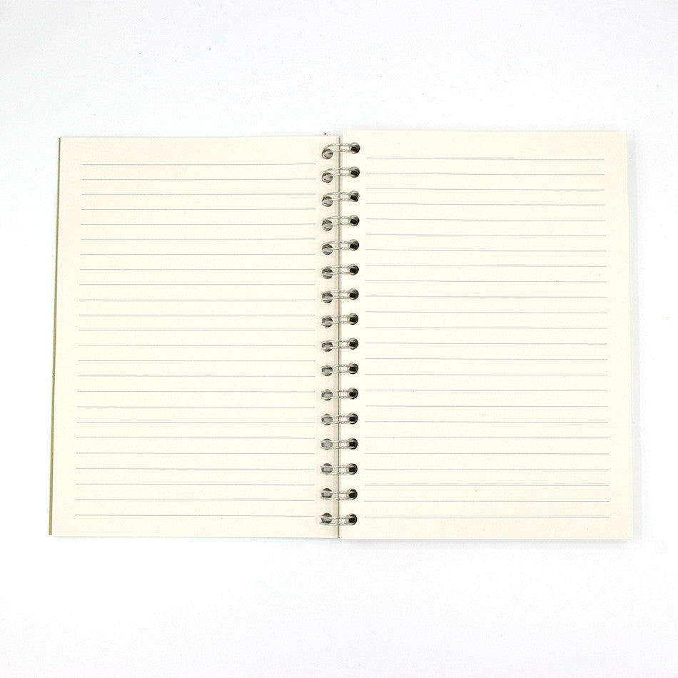 Coffeenotes Medio Wiro Notebook - Spiral Bound Journal with Olive Cover for Writing, Sketching & Note Taking - Perfect for Office, School & Travel Use