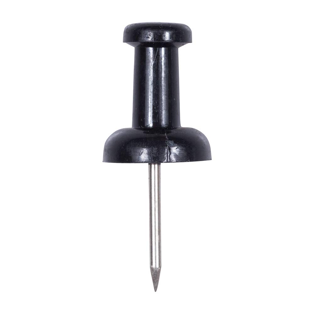 Colorful Push Pins - 100 Pack Black Push Pins for Bulletin Boards, Office & Home Organization - JAM PAPER