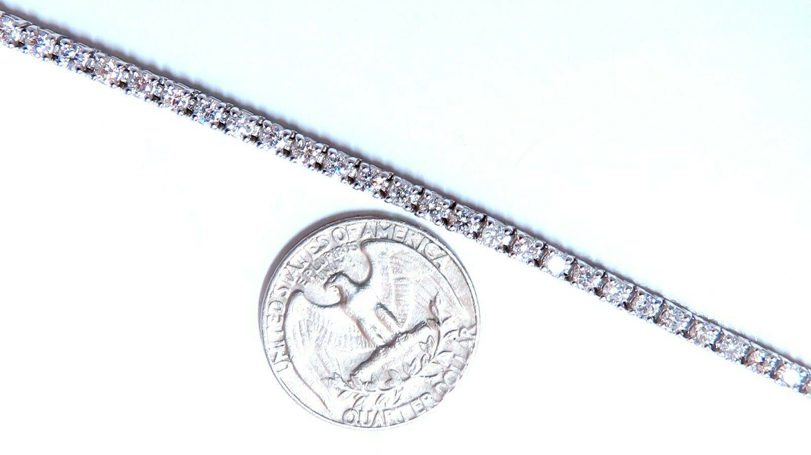 3.75 Carat Natural Round Diamond Tennis Bracelet in 14K White Gold - Elegant Jewelry Gift for Women, Perfect for Weddings, Anniversaries & Special Occasions