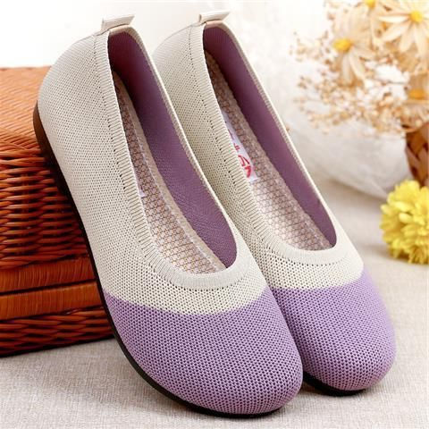 Women's Comfortable Flat Shoes - Breathable & Lightweight Cloth Slip-Ons for Casual Wear, Walking & Travel